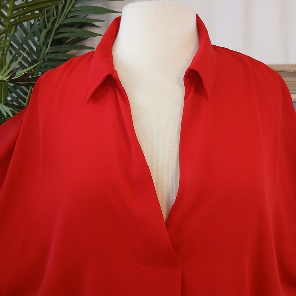 Worthington Chic Red Women's Blouse Sz L - Picture 4 of 10